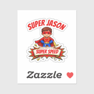 Custom Kids Superhero NameCustom-Cut Vinyl Sticker