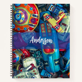 Custom Kids Vintag Metal Toys Spiral Notebook Notizbuch
