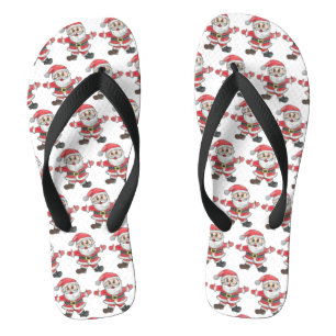 Custom Kids Weihnachten Zeichnend Flip Flops