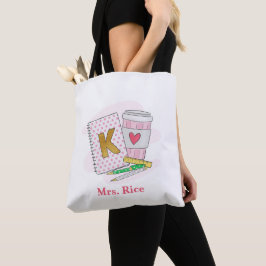 Custom Kindergarten Teacher Pink Book Coffee