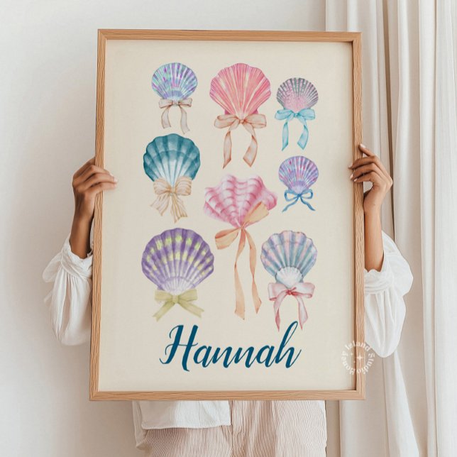 Custom Kinderzimmer Seashell Coquette Print Poster (Von Creator hochgeladen)