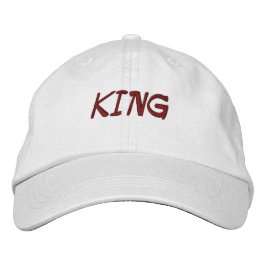 Custom King Name White color Baseball Bestickte Baseballkappe