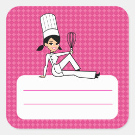 Custom Kitchen Food Label Quadratischer Aufkleber