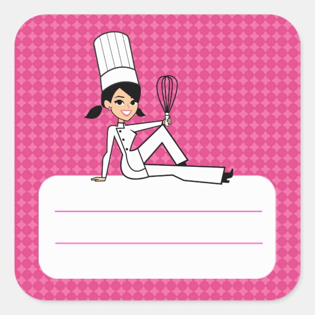 Custom Kitchen Food Label Quadratischer Aufkleber (Vorderseite)