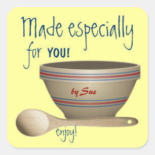 Custom Kitchen Geschenkkleber Quadratischer Aufkleber