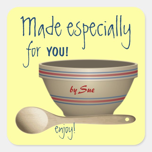 Custom Kitchen Geschenkkleber Quadratischer Aufkleber (Vorderseite)