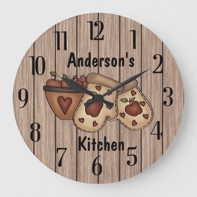Custom Kitchen Große Wanduhr (Vorderseite)