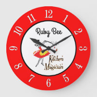 Custom Kitchen Magician 1950s Retro Numbers Uhr