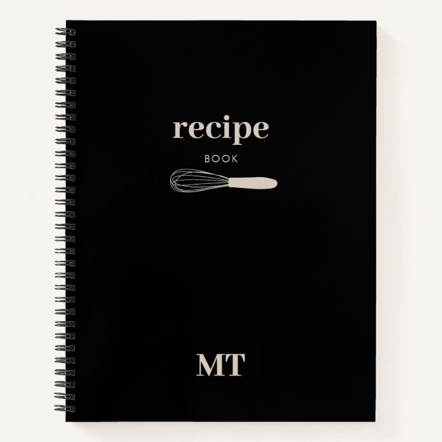 Custom Kitchen Utensits Whisk Rezept Kochbuch Notizbuch (Vorderseite)