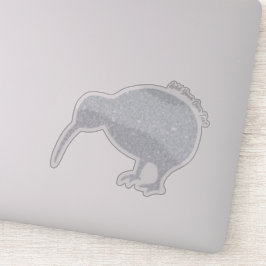 CUSTOM Kiwi Sparkle Glitzer Sticker