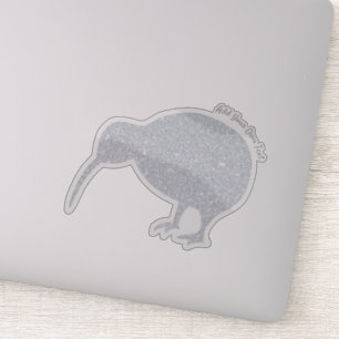 CUSTOM Kiwi Sparkle Glitzer Sticker