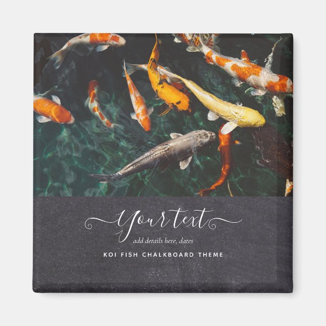 Custom KOI FISH Foto Collage Geschenk für Männer Magnet (Vorne)