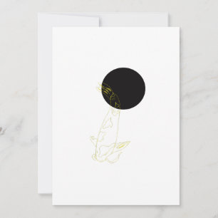Custom Koi-fish Minimalismus Grußkarte Feiertagskarte