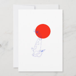Custom Koi-fish Minimalismus Grußkarte Feiertagskarte