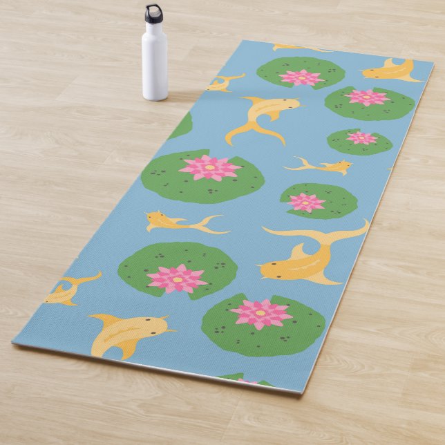 Custom Koi Fish Pond Fitness Meditation Yogamatte (Beispiel)