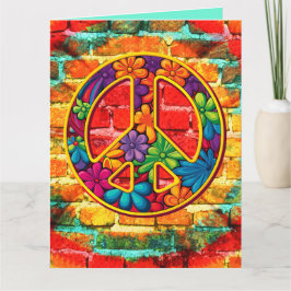 Custom Krawatte Die Peace Sign Brick Wall Graffiti Karte