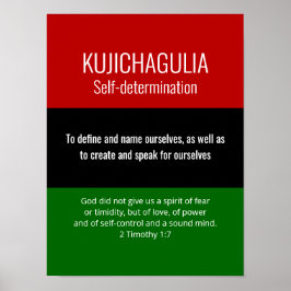 Custom KUJICHAGULIA Self Entschlossenheit Kwanzaa Poster