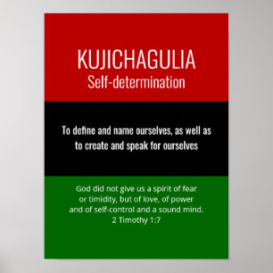 Custom KUJICHAGULIA Self Entschlossenheit Kwanzaa Poster