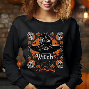 Custom Kürbislaterne Skull Halloween Hexenfrauen Sweatshirt