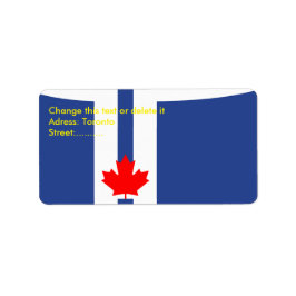 Custom Label with Flag of Toronto Adressaufkleber