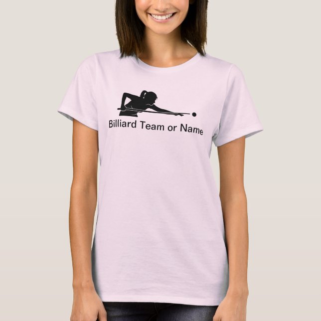 Custom Ladies Billiards Pool League Team Tshirts (Vorderseite)