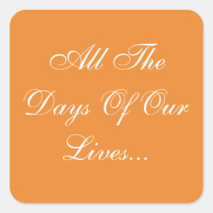 Custom lädt Cadmium Orange ein Quadratischer Aufkleber