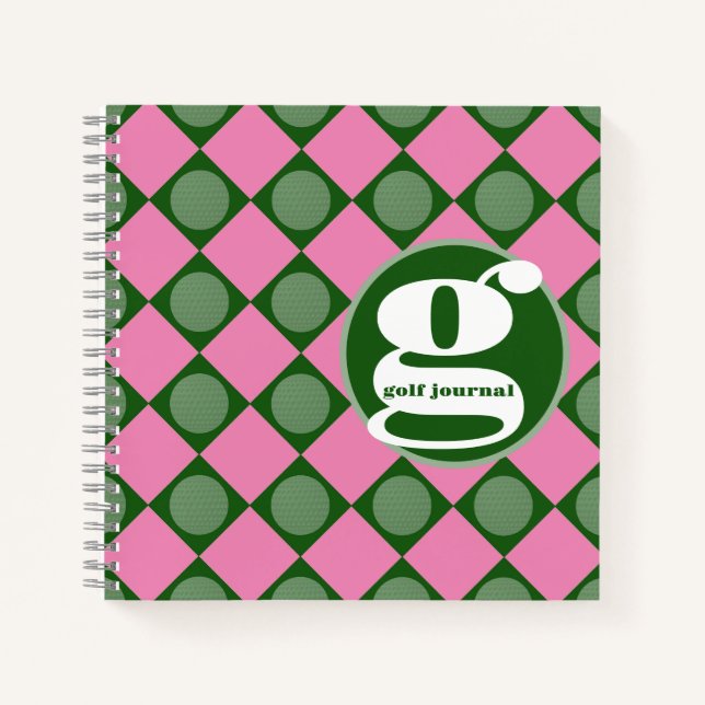 Custom Lady Golfer Member Notebook / Journal Notizbuch (Vorderseite)