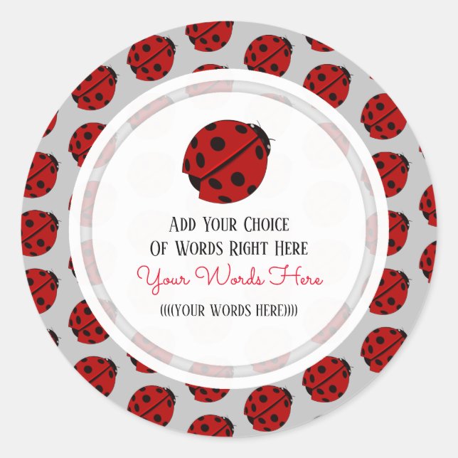 Custom Ladybug Stickers (Vorderseite)