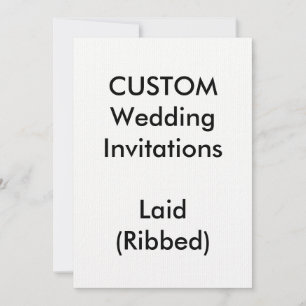 Custom LAID (RIBBED) Wedding Invitations 5"x7" Einladung