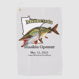 Custom Lake/Date Minnesota Muskie Handtuch