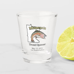 Custom Lake/Date Minnesota Trout Opener Schnapsglas