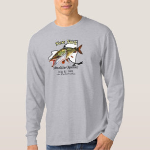 Custom Lake/Date New York Muskie Opener Light T-Shirt