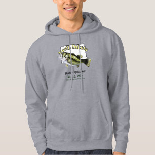 Custom Lake/Date North Dakota Bass Opener Light Hoodie