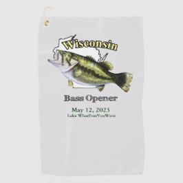 Custom Lake/Date Wisconsin Bass Opener Handtuch