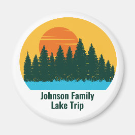 Custom Lake House Family Trip Niedlich Sunset Magnet