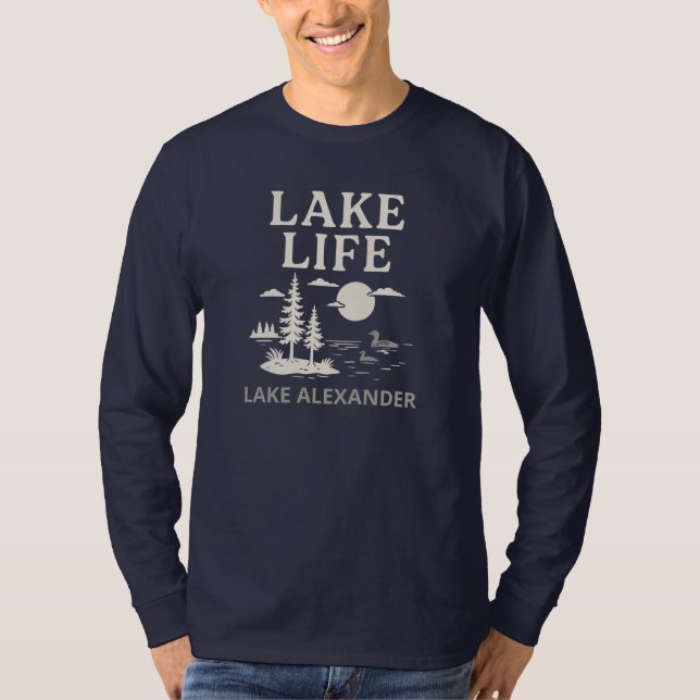 Custom Lake Life Men Long Sleeve Shirt (Vorderseite)