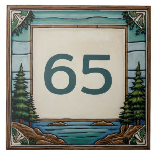 Custom Lakehouse House Number Sign Plate Plaque Fliese