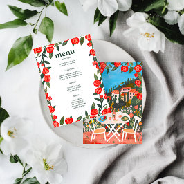 CUSTOM Landschaft Essen mit Blick auf die Kunst Menükarte