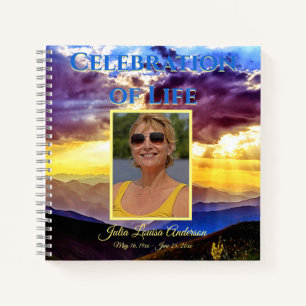 Custom Landschaftlich Funeral Guest Book Spiral No Notizbuch
