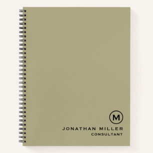 Custom Large Spiral Sage Hardcover 8.5" x 11" Notizbuch