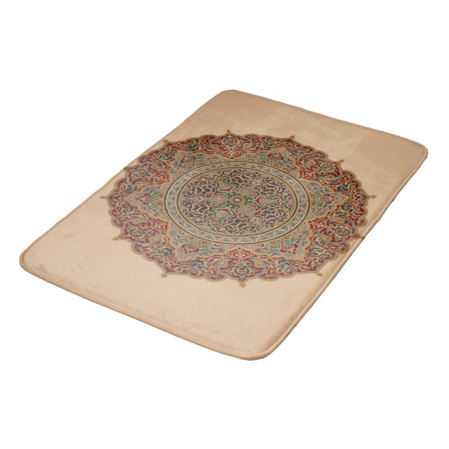 Custom Large Vintag Mosaik Bath Mat Badematte (Schrägansicht)