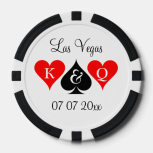 Custom Las Vegas Hochzeitsfeier zu Gunsten Poker C Pokerchips
