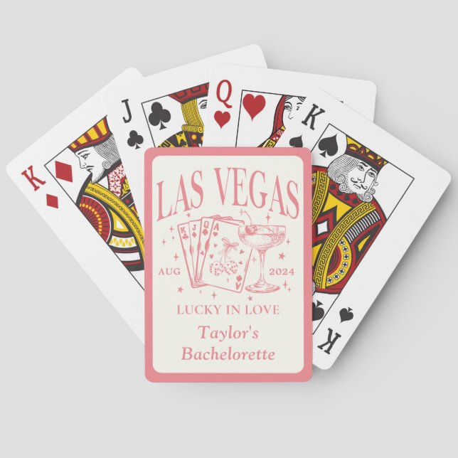 Custom Las Vegas Junggeselinnen-Abschied Personali Spielkarten (Rückseite)