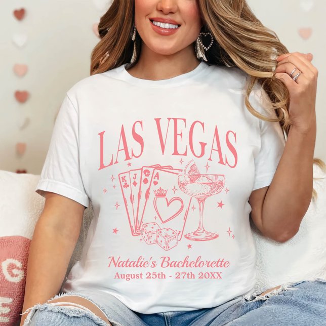 Custom Las Vegas Junggeselinnen-Abschied Personali T-Shirt (Von Creator hochgeladen)