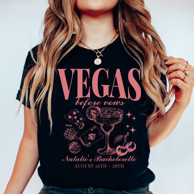 Custom Las Vegas Junggeselinnen-Abschied Personali T-Shirt (Von Creator hochgeladen)