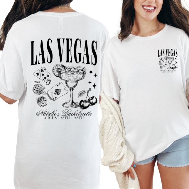 Custom Las Vegas Junggeselinnen-Abschied Personali T-Shirt (Von Creator hochgeladen)