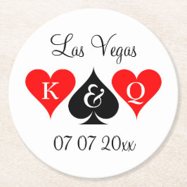 Custom Las Vegas Poker Hochzeitsfeier Untersetzer