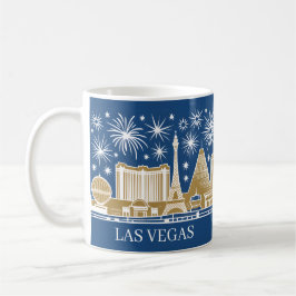Custom Las Vegas Strip Skyline Vintage Cityscape Kaffeetasse