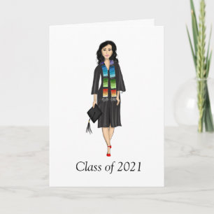 Custom Latina Graduate Graduation Greeting Card  Karte