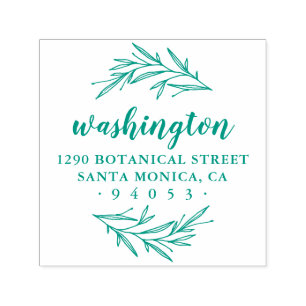 Custom Laurel Branch Rücksendeadresse Permastempel